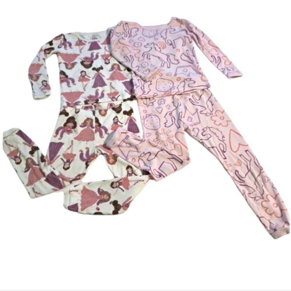 Just One You by Carter’s 4T Princesses and Horses 4-Piece Print Pajama Set